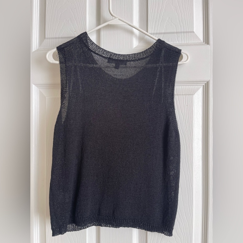 Lulus Black Knit Sleeveless Top Size S Minimal Chic. - Picture 8 of 8